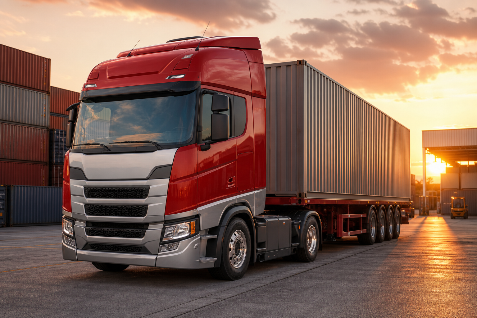 Container trailer truck